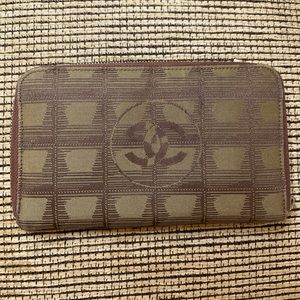 Chanel Travel Line zip around wallet, authentic